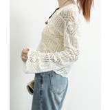 透かし編み ニットトップス ベルスリーブ | Miniministore | 詳細画像14