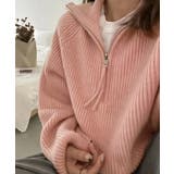 ハーフジップニットセータースタンドカラー | Miniministore | 詳細画像19 