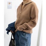 ハーフジップニットセータースタンドカラー | Miniministore | 詳細画像25 