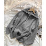 ハーフジップニットセータースタンドカラー | Miniministore | 詳細画像6 
