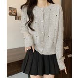 パール付き ニットカーディガン大人可愛い | Miniministore | 詳細画像2