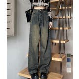 ヴィンテージタックワイドデニムパンツ脚長 | Miniministore | 詳細画像1 