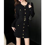 ミニニットワンピース ゴールドボタン上品 | Miniministore | 詳細画像7 