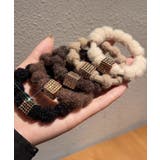 キラキラビーズ付ファーヘアゴム5本組上品 | Miniministore | 詳細画像5