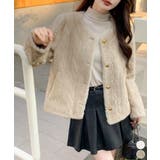 ノーカラーファージャケットゴールドボタン | Miniministore | 詳細画像1