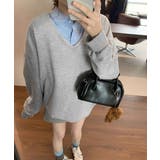 シャツ襟切り替えスウェットレディース長袖 | Miniministore | 詳細画像2 