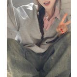 シャツ襟切り替えスウェットレディース長袖 | Miniministore | 詳細画像8 