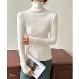 タートルネックリブニットとっくりセーター | Miniministore | 詳細画像2 