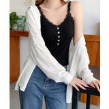 レースリブキャミソールフロントボタン夏服 | Miniministore | 詳細画像10 
