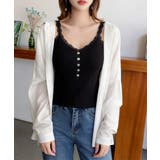 レースリブキャミソールフロントボタン夏服 | Miniministore | 詳細画像9 