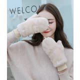 ボア手袋 裏起毛ミトングローブ あったか | Miniministore | 詳細画像10