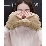ボア手袋 裏起毛ミトングローブ あったか | Miniministore | 詳細画像13