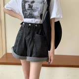 ロールアップ デニムショートパンツ 美脚 | Miniministore | 詳細画像5