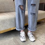 ダメージ デニムパンツ ハイウエスト美脚 | Miniministore | 詳細画像12 