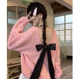 バックオープンリボンニットトップス韓国風 | Miniministore | 詳細画像19