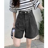 ウエスト調節可能デニムショートパンツ美脚 | Miniministore | 詳細画像11 