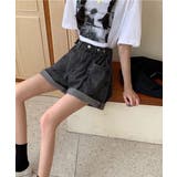 ウエスト調節可能デニムショートパンツ美脚 | Miniministore | 詳細画像14 
