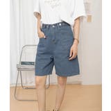 ウエスト調節可能デニムショートパンツ美脚 | Miniministore | 詳細画像15 
