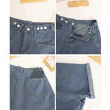 ウエスト調節可能デニムショートパンツ美脚 | Miniministore | 詳細画像20 
