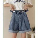 ウエスト調節可能デニムショートパンツ美脚 | Miniministore | 詳細画像5 