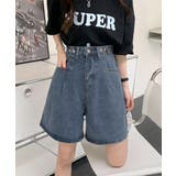 ウエスト調節可能デニムショートパンツ美脚 | Miniministore | 詳細画像6 
