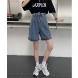 ウエスト調節可能デニムショートパンツ美脚 | Miniministore | 詳細画像7 
