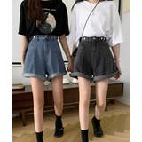 ウエスト調節可能デニムショートパンツ美脚 | Miniministore | 詳細画像8 