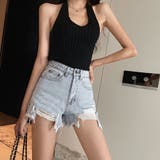 デニムショートパンツ ダメージレディース | Miniministore | 詳細画像4