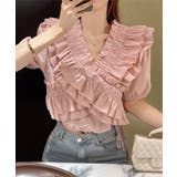 フリルブラウス シャーリングブラウス半袖 | Miniministore | 詳細画像11