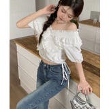 フリルブラウス シャーリングブラウス半袖 | Miniministore | 詳細画像5