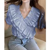 フリルブラウス シャーリングブラウス半袖 | Miniministore | 詳細画像8