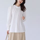 ギャザーブラウス スタンドカラー シャツ | Miniministore | 詳細画像7 