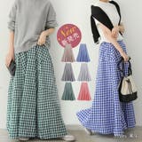 ロングスカートレディースギンガムチェック | Miniministore | 詳細画像1