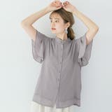 フレアー袖ブラウス バンドカラー 半袖夏 | Miniministore | 詳細画像14 