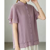 フレアー袖ブラウス バンドカラー 半袖夏 | Miniministore | 詳細画像21 