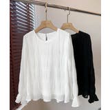シャーリングブラウス 長袖トップス韓国風 | Miniministore | 詳細画像13