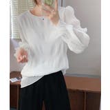 シャーリングブラウス 長袖トップス韓国風 | Miniministore | 詳細画像4