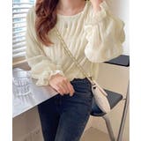 シャーリングブラウス 長袖トップス韓国風 | Miniministore | 詳細画像8