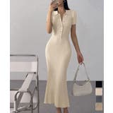 ポロニットワンピース 半袖 ロングワンピ | Miniministore | 詳細画像1 