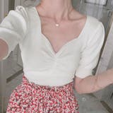 ホワイト | Vネック ニットトップス レディース | Miniministore
