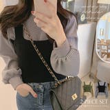 ニットキャミソール ブラウス2点セット レディース | Miniministore | 詳細画像1 