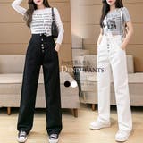 ワンショルダー サロペットデニムパンツ | Miniministore | 詳細画像1