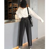 ストレートデニムパンツ ウエスト調整可能 | Miniministore | 詳細画像2