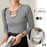 ネックレス風 Tシャツ レディース 長袖 | Miniministore | 詳細画像1