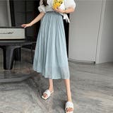 フレアスカート キャザー ロングスカート | Miniministore | 詳細画像12
