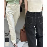 ハイウエストデニムパンツ ウエストボタン | Miniministore | 詳細画像1 