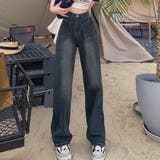 レトロ デニムワイドパンツ ハイウエスト | Miniministore | 詳細画像2 