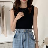 リブニット タンクトップ レディース春夏 | Miniministore | 詳細画像5