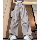 ライトグレー | サイドドロスト カーゴパンツ レディース | ANGELCLOSET