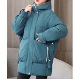 ブルーグリーン | フェイクダウンコート中綿ジャケット韓国風 | SUNSHINE CLOSET
